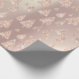 Rosa rosapuder guld glitter julgran metall presentpapper