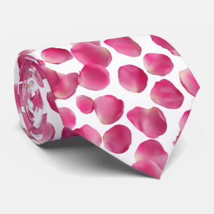 Rosa Rosbladsmönster Slips