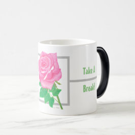 Rosa rosblomma Morphing-mugg Magisk Mugg