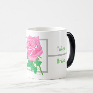 Rosa rosblomma Morphing-mugg Magisk Mugg