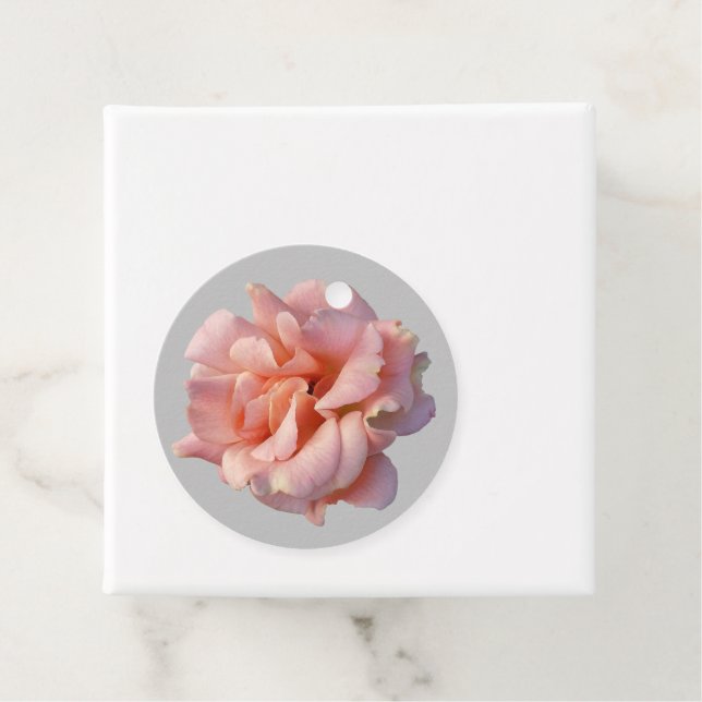 rosa rosblomning gåvor etiketter (På plats)