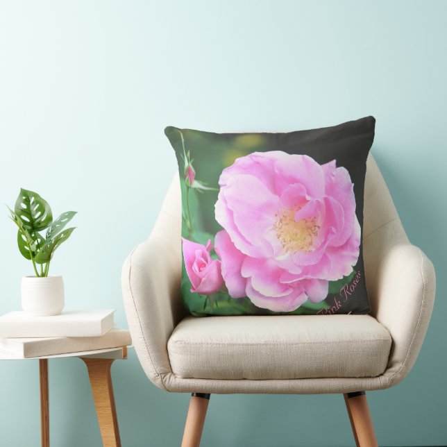 Rosa rosbukett kudde (Stol)