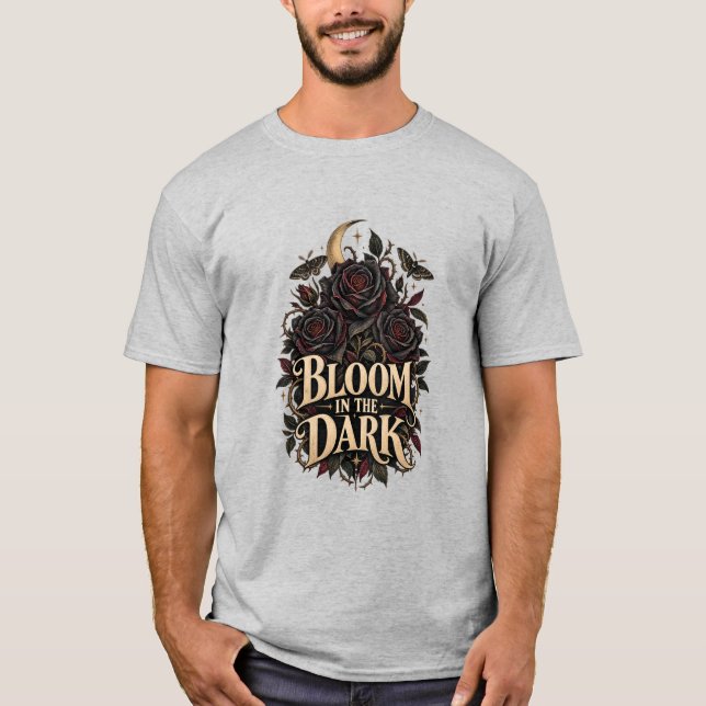 Rosa rosbukett t shirt (Framsida)
