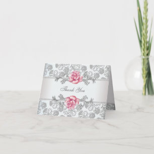 Rosa rosdamasttack tack kort