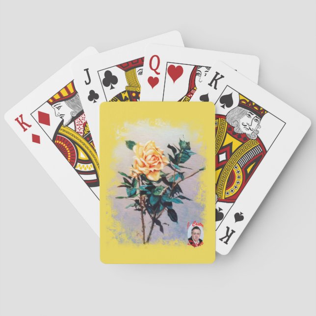 Rosa/Rose Casinokort (Baksidan)