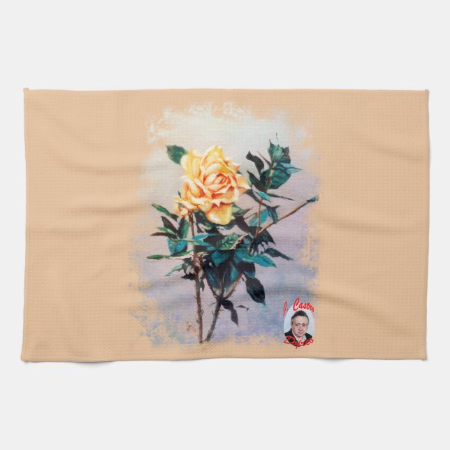 Rosa/Rose Kökshandduk (Horisontell)