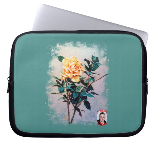 Rosa/Rose Laptop Fodral (Framsidan)