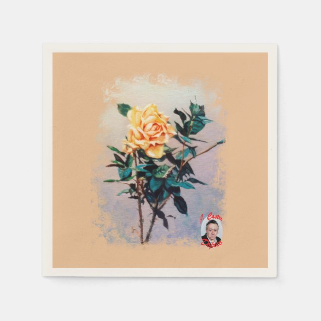 Rosa/Rose Pappersservett (Framsidan)