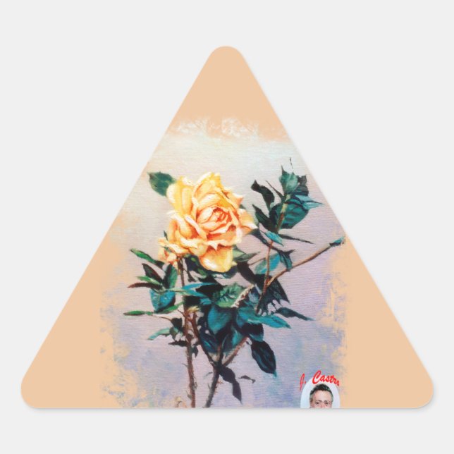 Rosa/Rose Triangelformat Klistermärke (Framsida)