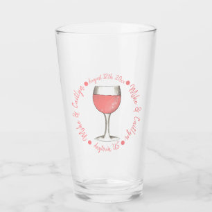 Rosa  Rosé Vin Glass Möhippa Bröllop Glaskopp