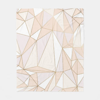 Rosa Rosegold: Abstrakt Geometric Luxury Fleecefilt