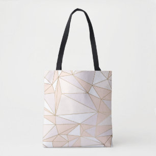 Rosa Rosegold: Abstrakt Geometric Luxury Tygkasse