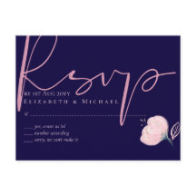  Rosa Rosegold Bröllop budget för marinblå marin, 