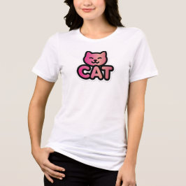 Rosa Roséguld Katt T Shirt