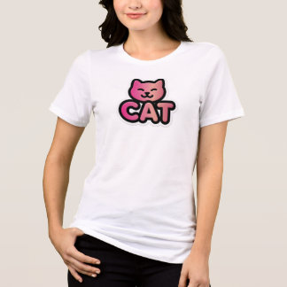 Rosa Roséguld Katt T Shirt