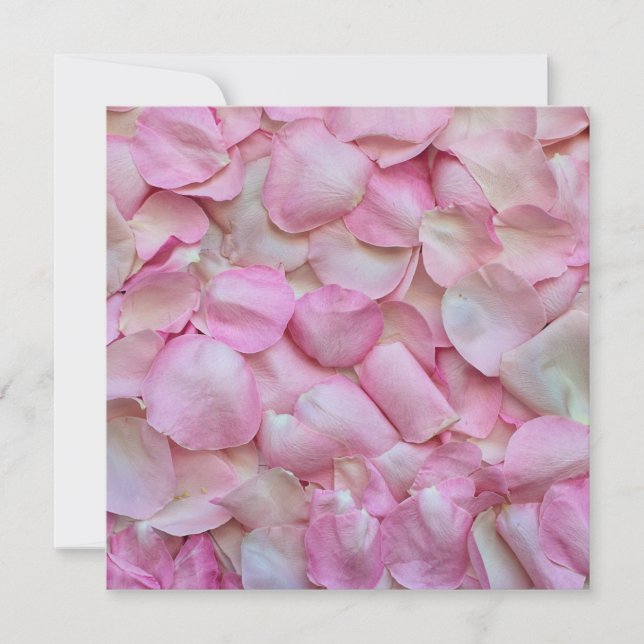 Rosa rosenblad kort (Framsida)