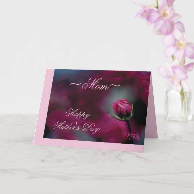 Rosa Rosenknopp Mors dag-kort Kort (Orkide)