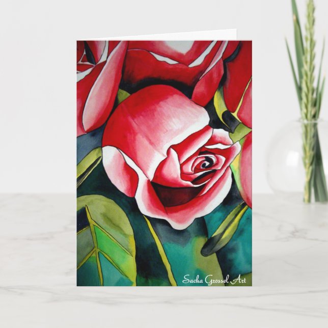 Rosa Rosenknopp Mors dag kort med dikt (Framsida)