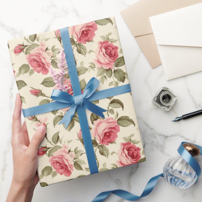 Rosa Rosenträdgård Presentpapper (Gifting)