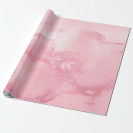 Rosa RosePastel Candy Molten Marble Glass Abstrakt Presentpapper