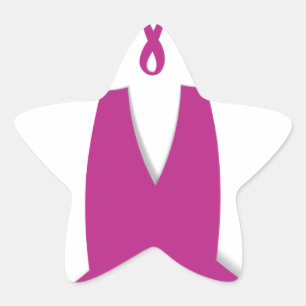 Rosa Rosett band Breast Cancer Awareness Art Print Stjärnformat Klistermärke