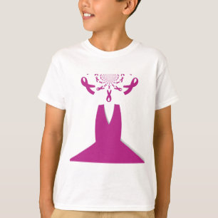 Rosa Rosett band Breast Cancer Awareness Art Print T Shirt