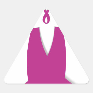 Rosa Rosett band Breast Cancer Awareness Art Print Triangelformat Klistermärke