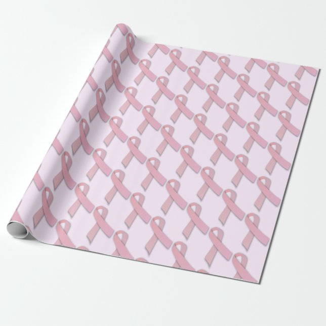 Rosa Rosett band Tiled Mönster Presentpapper (Utrullad)