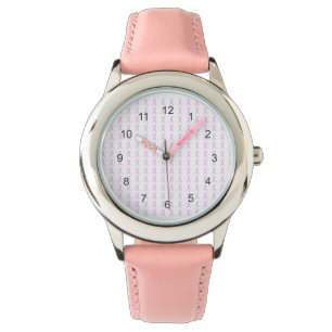 Rosa rosett bandklocka armbandsur