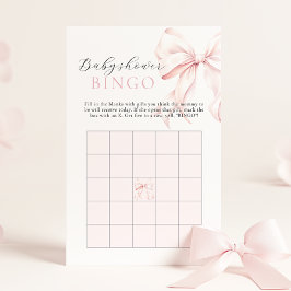 Rosa rosett flicka baby shower present Bingo Aktiv