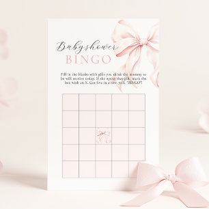 Rosa rosett flicka baby shower present Bingo Aktiv