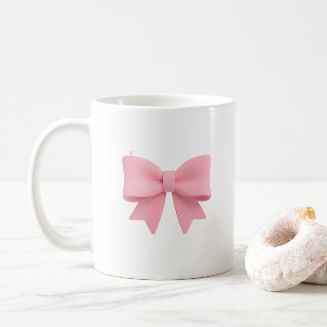 Rosa rosett-mugg kaffemugg (Med munk)