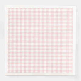 Rosa rosett och gingham snygg babyfest pappersservett