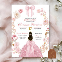 Rosa rosett prinsessa Quinceanera blommig