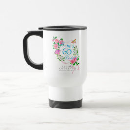 Rosa rosettband 60-årsdag resemugg