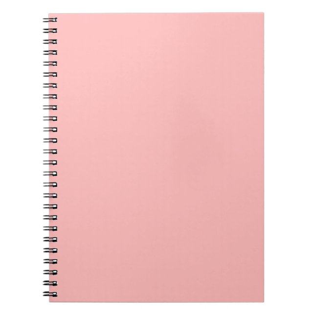 Rosa Rosette Solid Färg Pastel Skriv ut Anteckningsbok (Framsidan)