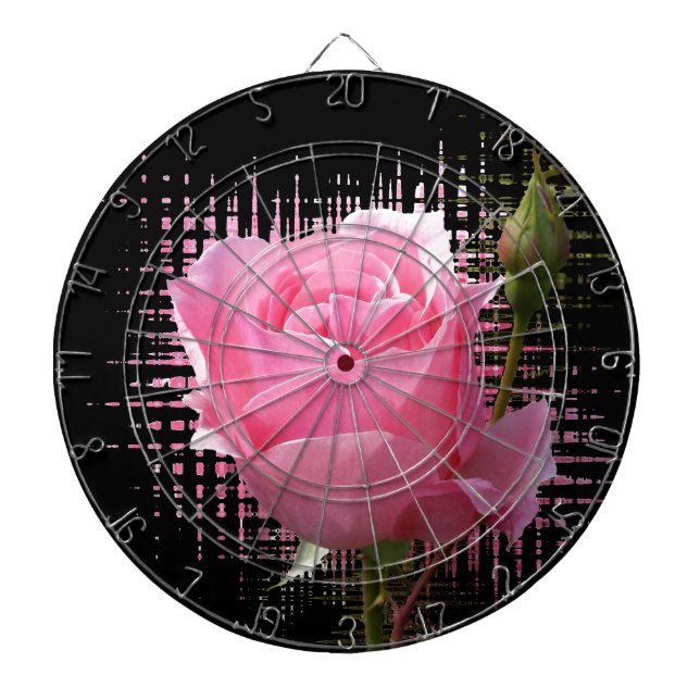 rosa rosfärg splatter darttavla (Framsidan)