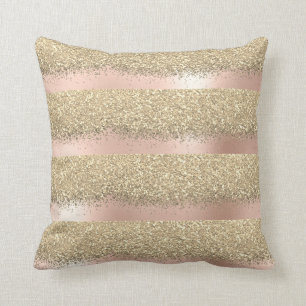 Rosa rosguld pudrar rodna Luxglitterrandar Kudde