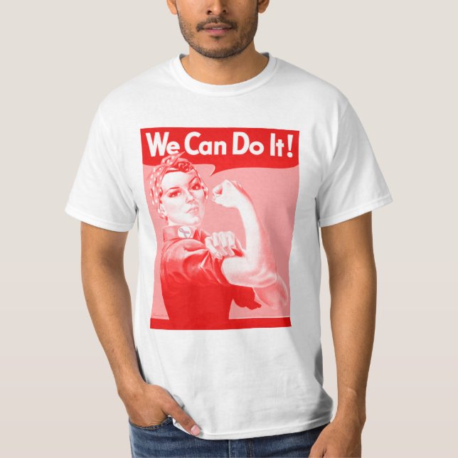 Rosa Rosie riveteren "kan vi göra den!", T-tröja Tröja (Framsida)