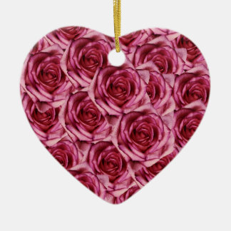 Rosa rosjulprydnad julgransprydnad keramik