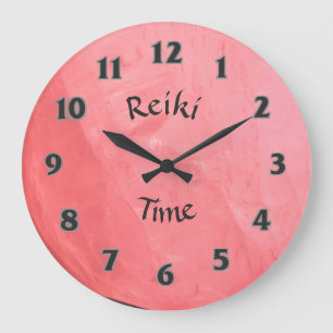 Rosa roskvartar Reiki Time Stor Klocka
