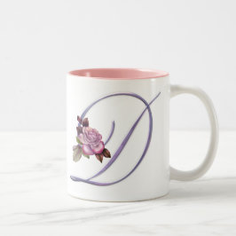 Rosa rosMonogram D Två-Tonad Mugg
