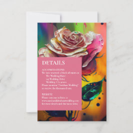 Rosa rosor Abstrakt Modernt RSVP-svarskort OSA Kort