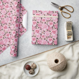 Rosa rosor Alla hjärtans dag Presentpapper