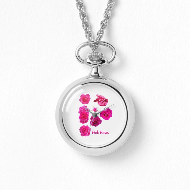 Rosa rosor  armbandsur (Framsida)