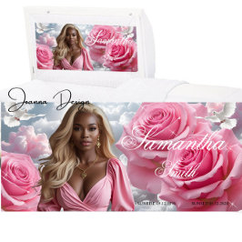 Rosa rosor Begravningskista Infoga Panel Rosa Himm Poster