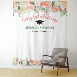 Rosa rosor Blommig examensfotobakgrund