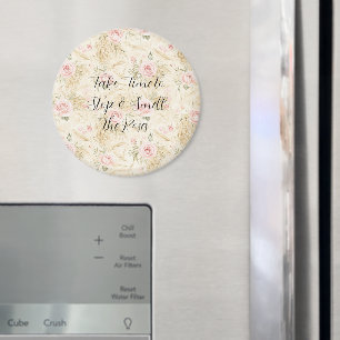 Rosa rosor blommig magnet
