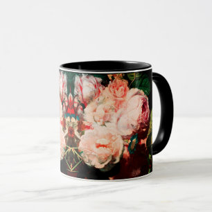 ROSA ROSOR, BLOMMOR, SVALINGAR OCH FJÄRIL MUGG