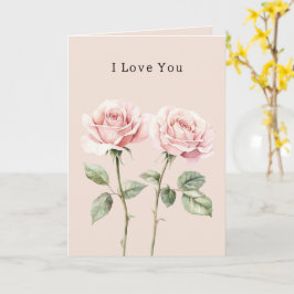 Rosa rosor blomster kärlek kort